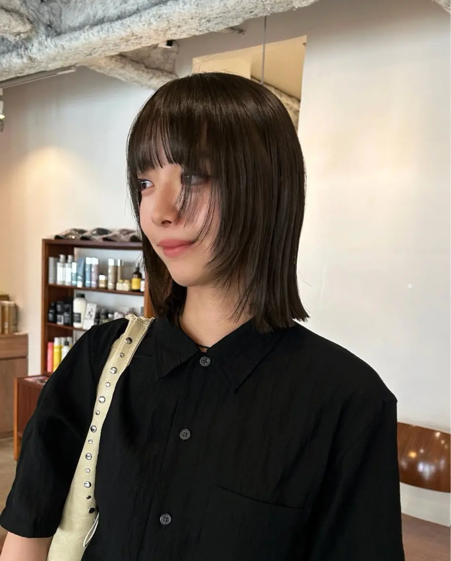 ミディアム カラー ヘアアレンジ 透明感カラー グレージュ レイヤーカット カット ヘアカラー トリートメント 🎀suzuna 透明感colorのヘアスタイル