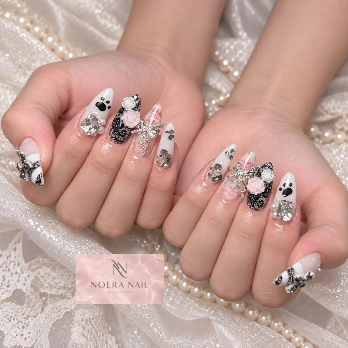 ネイル べっ甲ネイル ボルドー 長さ出し ハロウィン 韓国ネイル ハンドネイル ハンドケア NOERA NAIL チップ長さ出し大塚店のネイルデザイン