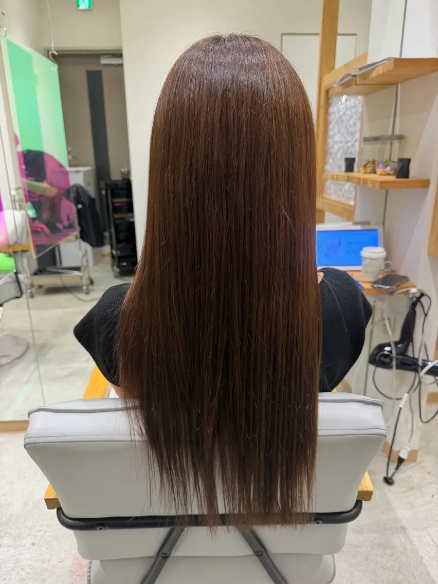 ロング カラー ブラウンカラー チョコレートブラウン ヘアカラー サエ💎川崎 カラーモデル募集中のヘアスタイル