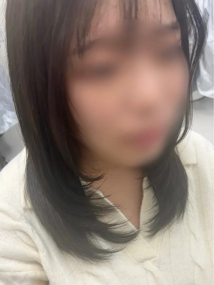 ミディアム 顔まわりレイヤー レイヤーカット カット 竹内滉太 当日予約⭕️のヘアスタイル