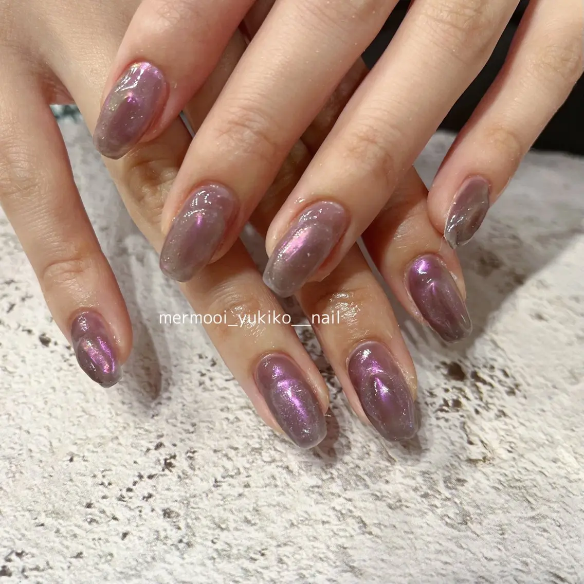 ネイル アートネイル オーロラネイル クリアネイル ジェルネイル 韓国ネイル mermooi nailのネイルデザイン