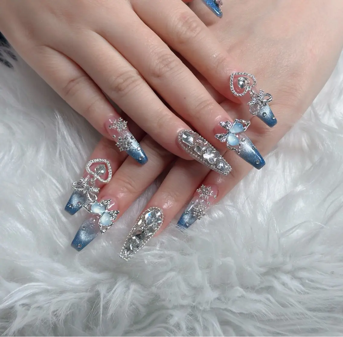 ネイル ハート キラキラネイル リボン ハンドネイル キノコ H.babynailのネイルデザイン