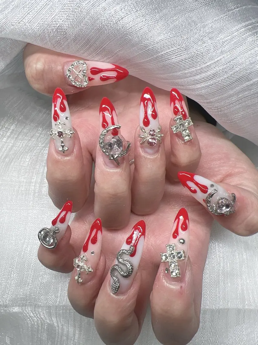 ネイル ハンドネイル Lee Nails チップ長さだし専門店のネイルデザイン