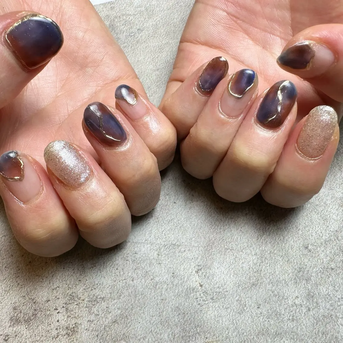 ネイル アートネイル フットネイル ニュアンスネイル シンプルネイル nailroom Anmie.のネイルデザイン