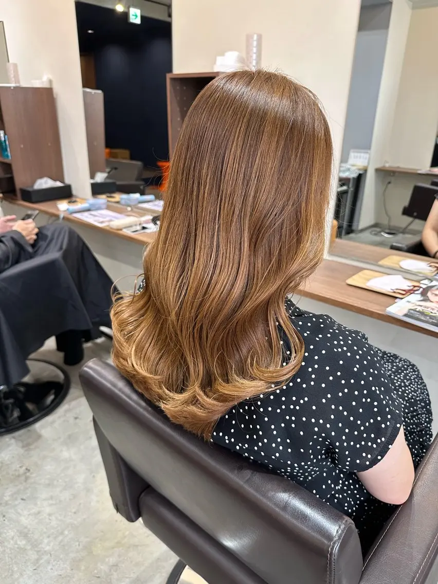 ロング カラー パーマ 平日オススメ✨ コスパ&タイパ✨山下のヘアスタイル