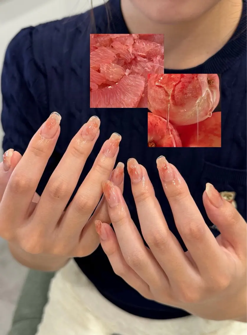 ネイル ハンドネイル 𝙉𝙖𝙤🍓꒦꒷ Y2K / 韓国風のネイルデザイン