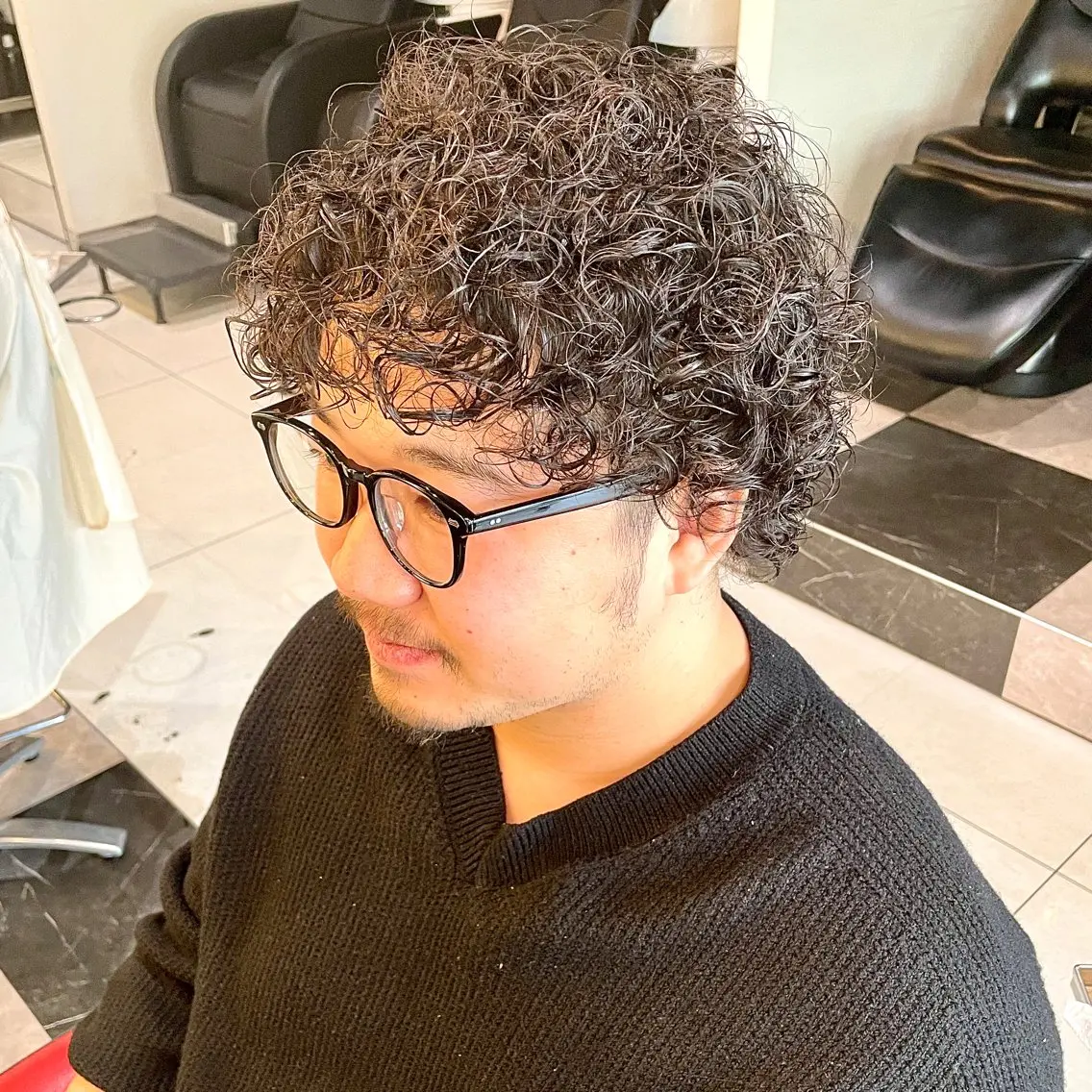 ショート パーマ メンズ カット パーマ メンズヘア特化 崎田 成人のヘアスタイル