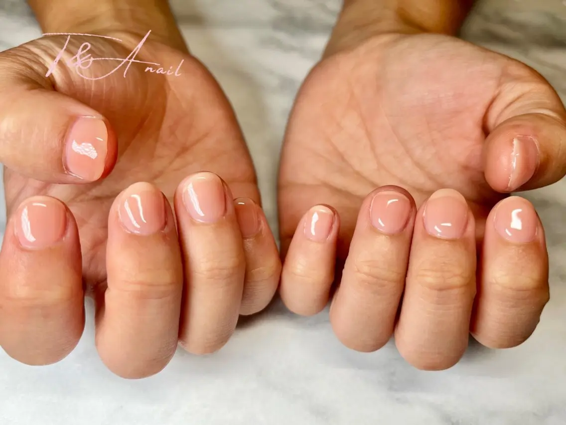 ネイル ジェルネイル ワンカラーネイル スカルプネイル ショートネイル シンプルネイル T&A nailのネイルデザイン