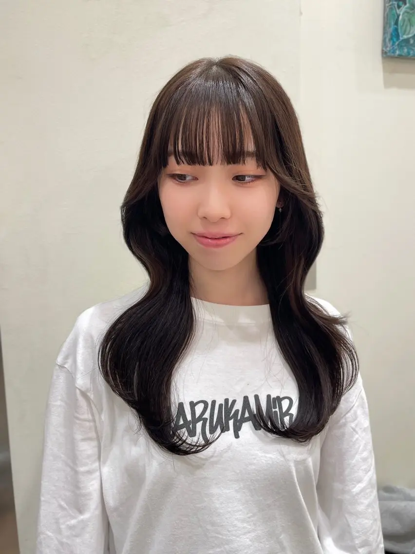 ロング カット レイヤー／大宮／韓国 🤍AYA🤍のヘアスタイル