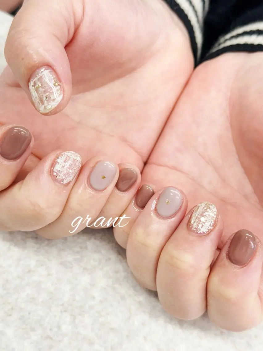 ネイル シンプルネイル 春ネイル ハンドネイル nailsalon grantのネイルデザイン