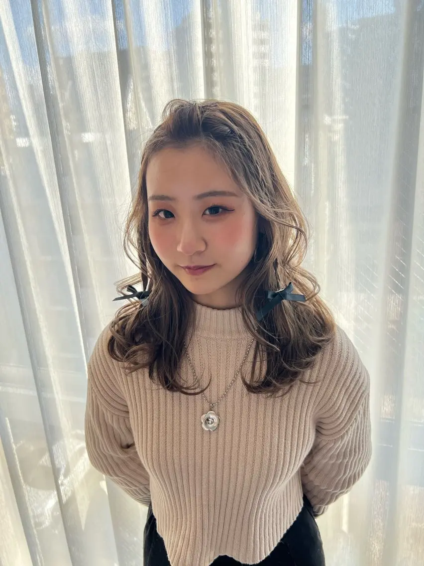 セミロング ヘアセット maya🇰🇷韓国 レイヤー/顔まわりのヘアスタイル
