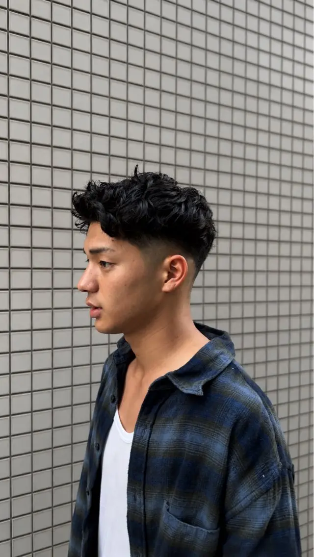 パーマ メンズ カット パーマ 小礒 幸輝のヘアスタイル