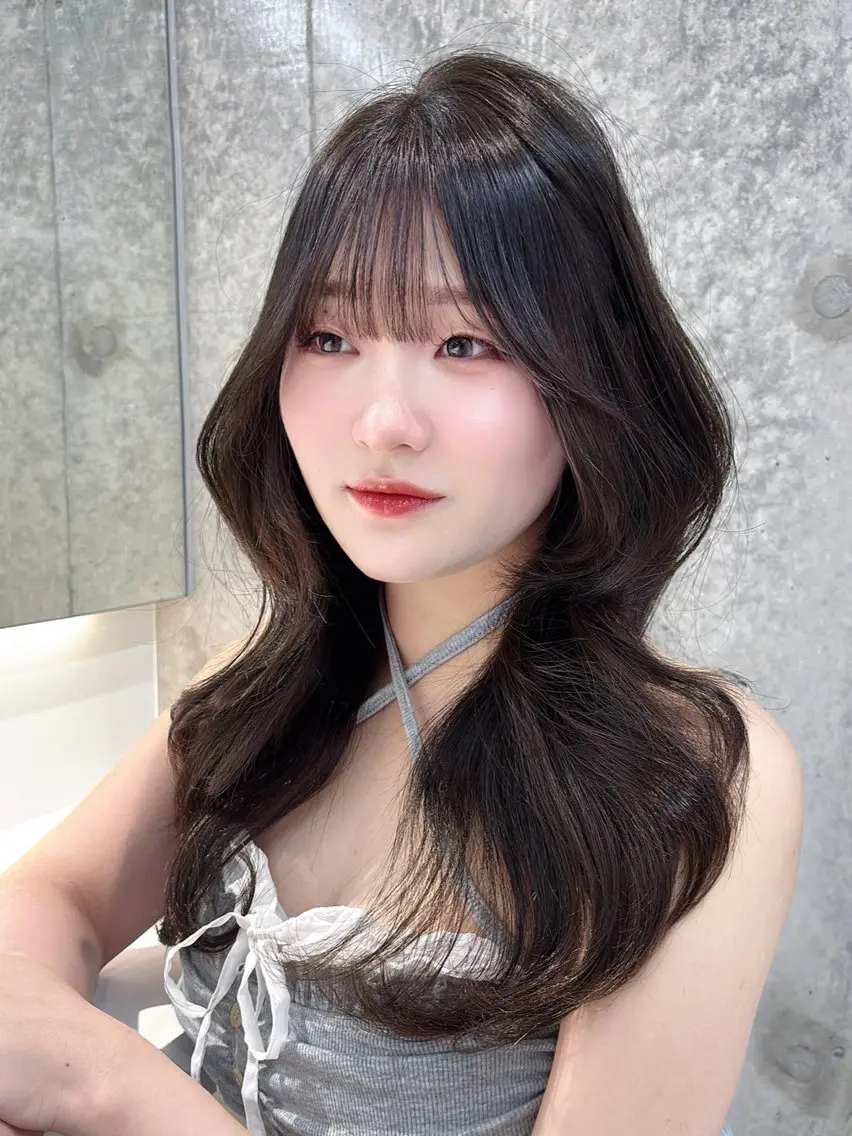 ロング カラー グレージュ ヘアカラー 🍒ブリーチなしカラ ー／Sakura🍒のヘアスタイル