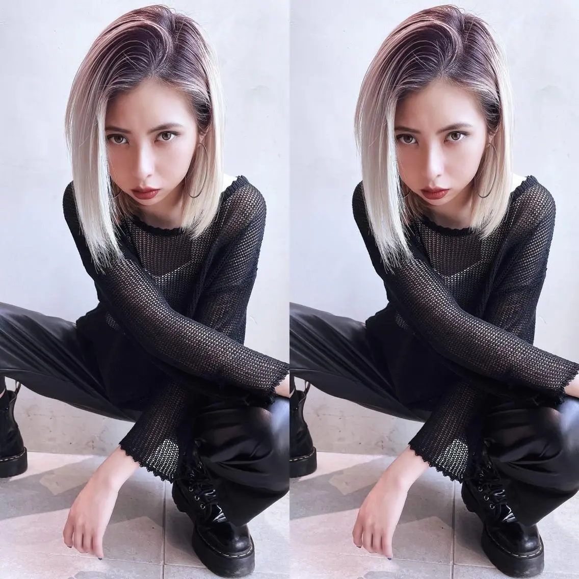 ミディアム カラー ベージュカラー ミルクティーベージュ ホワイトミルクティーベージュ カット ヘアカラー トリートメント ヘアセット 💜ハイトーン💛 マジカルかいちゃんのヘアスタイル