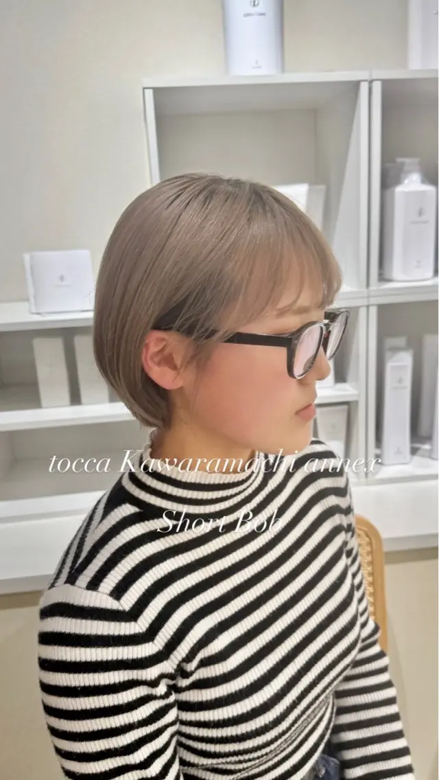 ショート ショートボブ ボブ 似合わせカット ショートヘア ヘアカラー トリートメント 竜太/縮毛矯正 /似合わせカットのヘアスタイル
