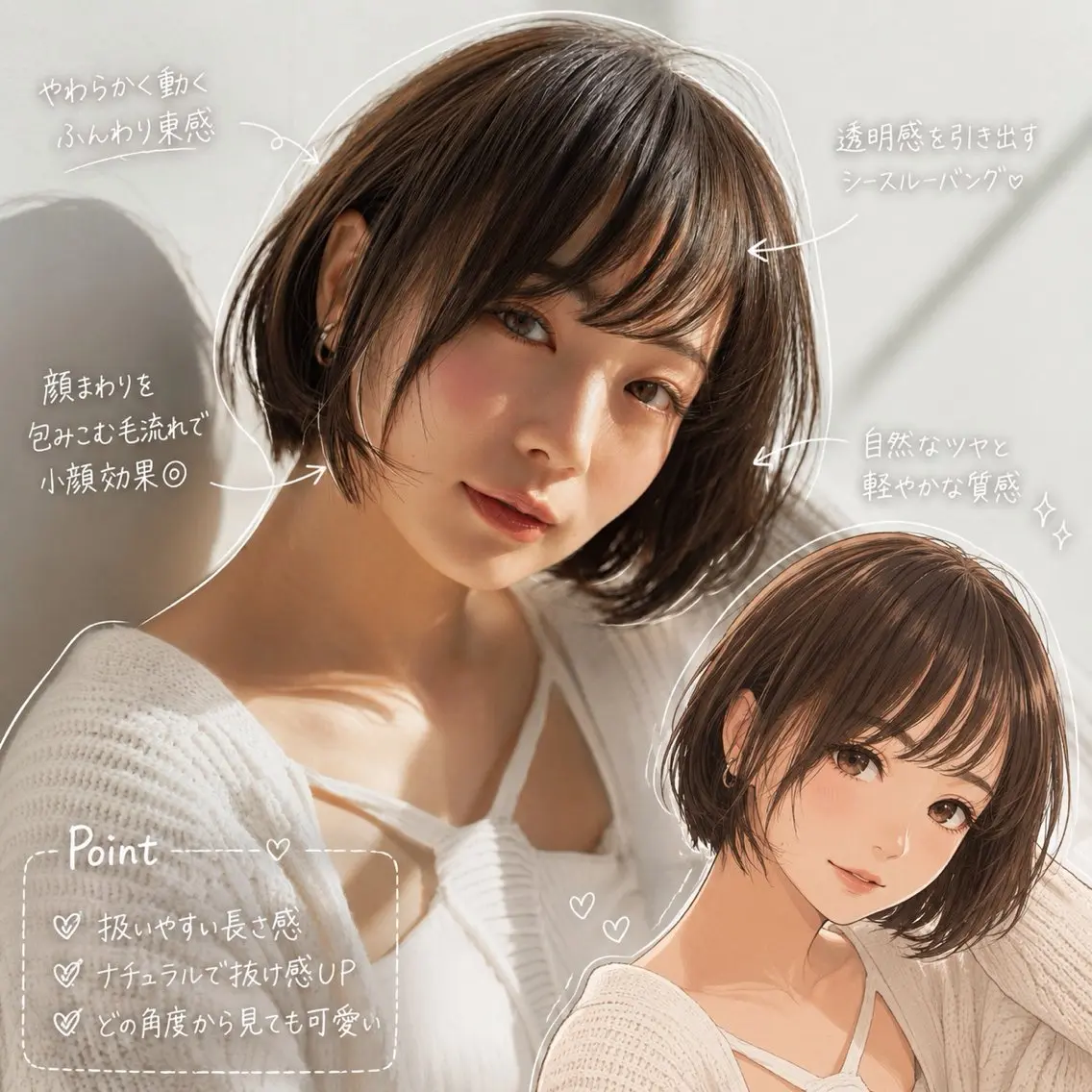ショート カラー ショートボブ ボブ 髪質改善 ショートヘア 小顔カット Suzuki Atsushiのヘアスタイル