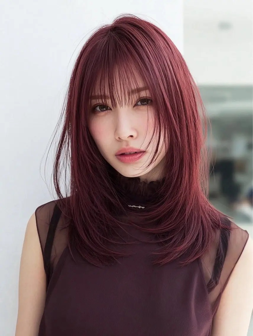 ロング ヘアカラー トリートメント 絶対綺麗な暖色カラー 🎯あります✨増渕✨のヘアスタイル