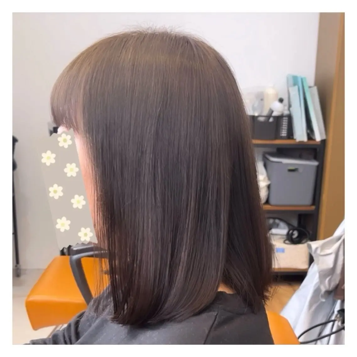 ミディアム カラー 透明感カラー 縮毛矯正 北上 春華のヘアスタイル