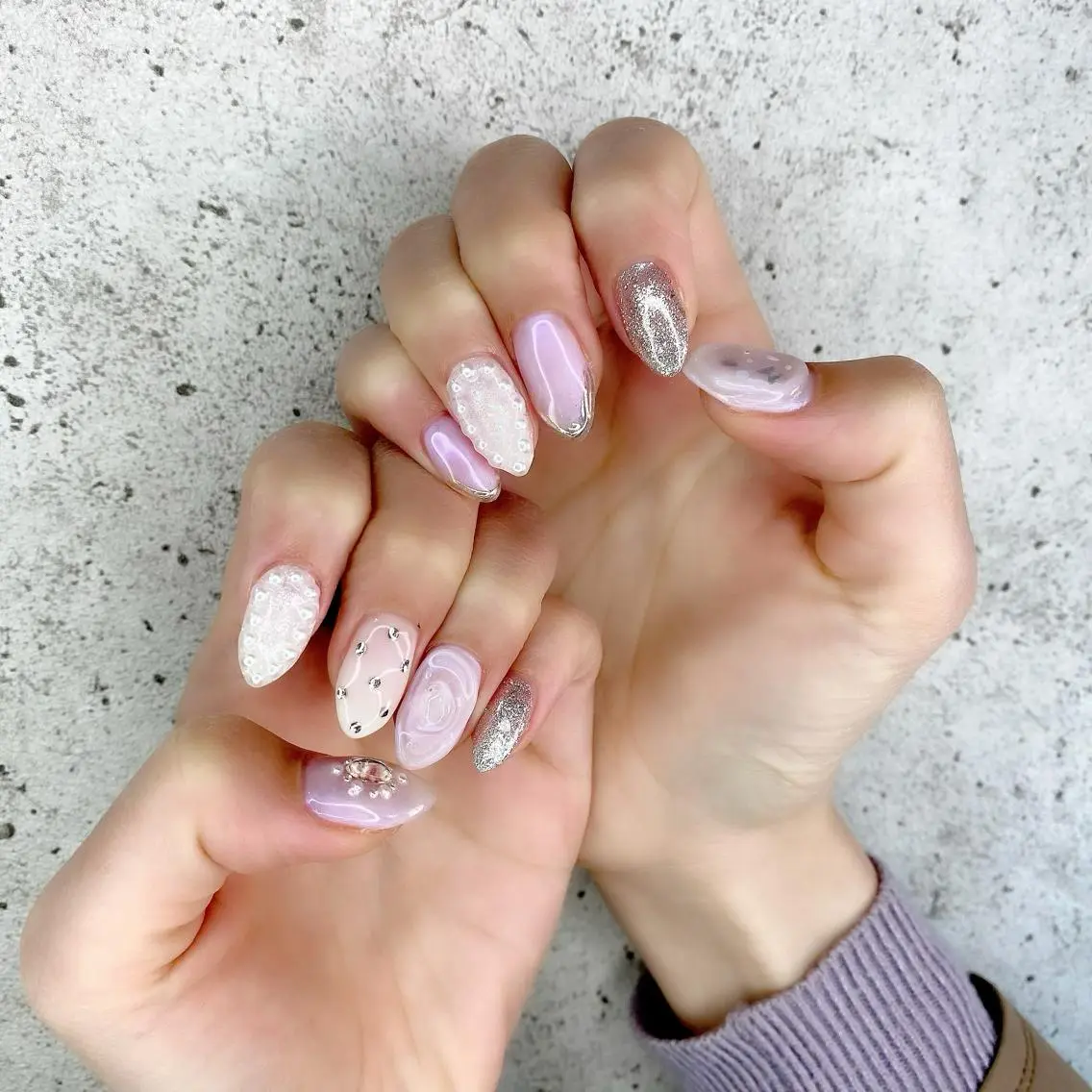 セミロング カラー パーマ ヘアアレンジ メンズ キッズ ネイル マツエク・マツパ ハンドネイル Salon Ｋのネイルデザイン