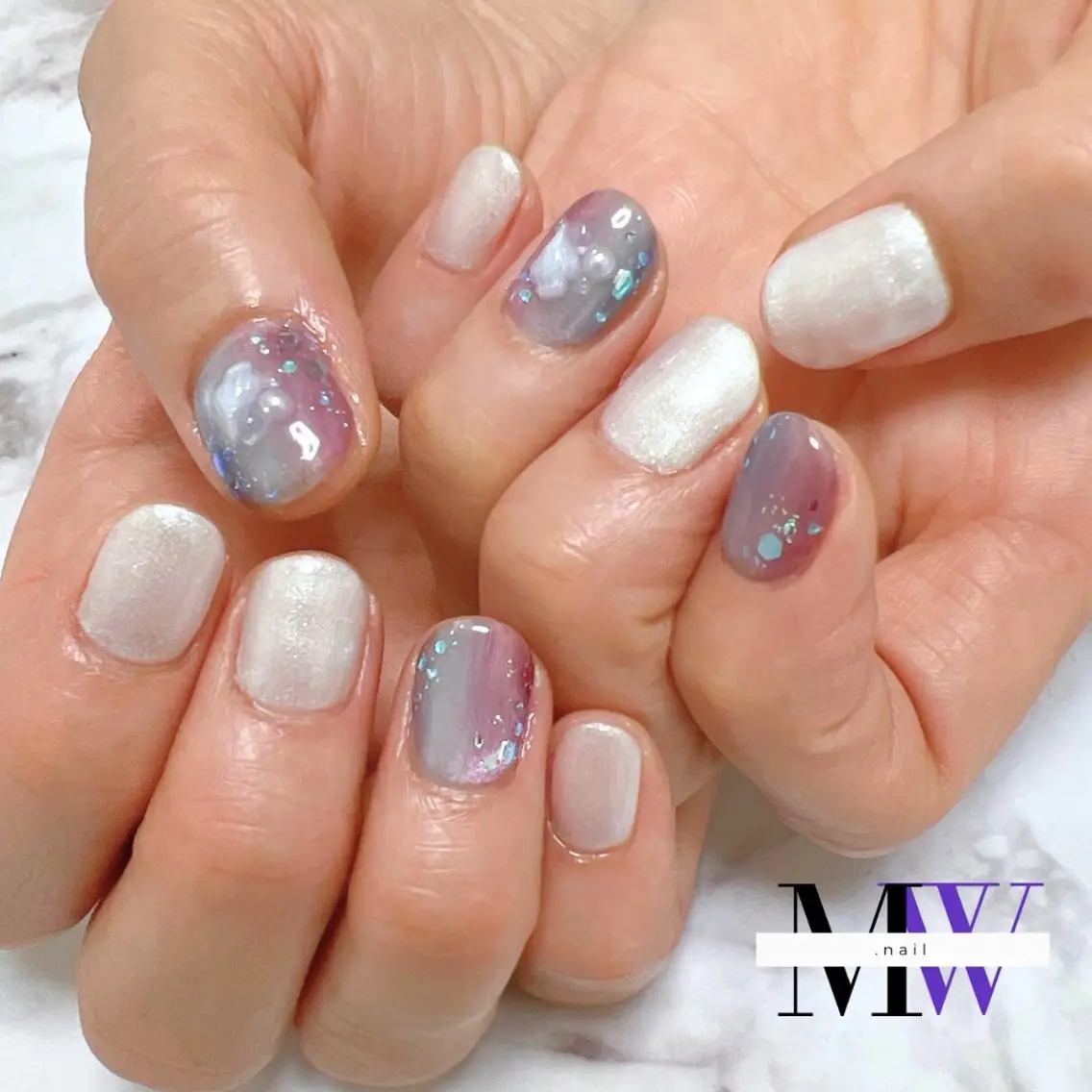 ネイル アートネイル マグネットネイル ハンドネイル MW .nailのネイルデザイン