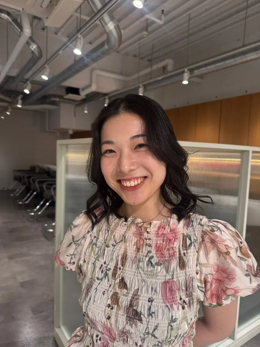 セミロング レイヤーカット 小顔カット カット 🐰カットモデル募集 🐰大場杏里🐰のヘアスタイル