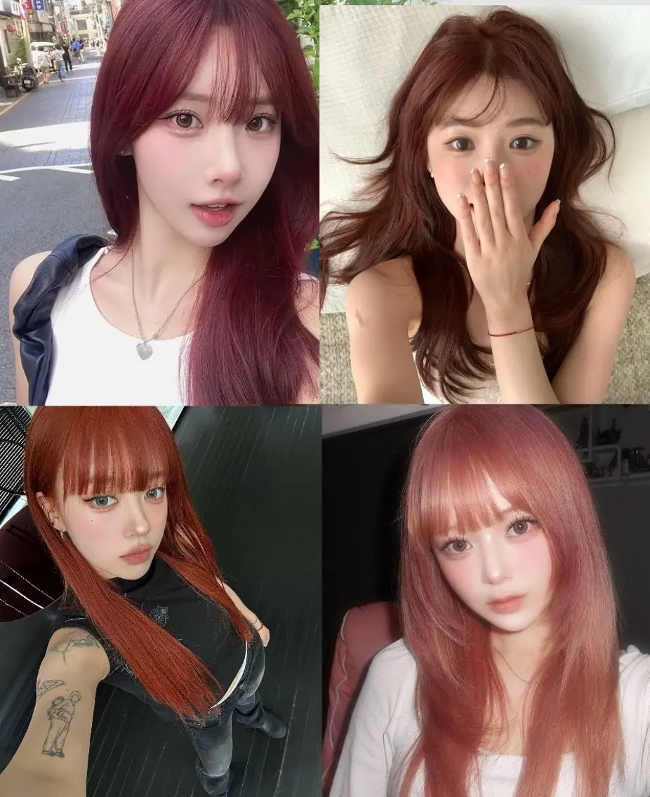 ロング ヘアカラー 内川 楓子のヘアスタイル