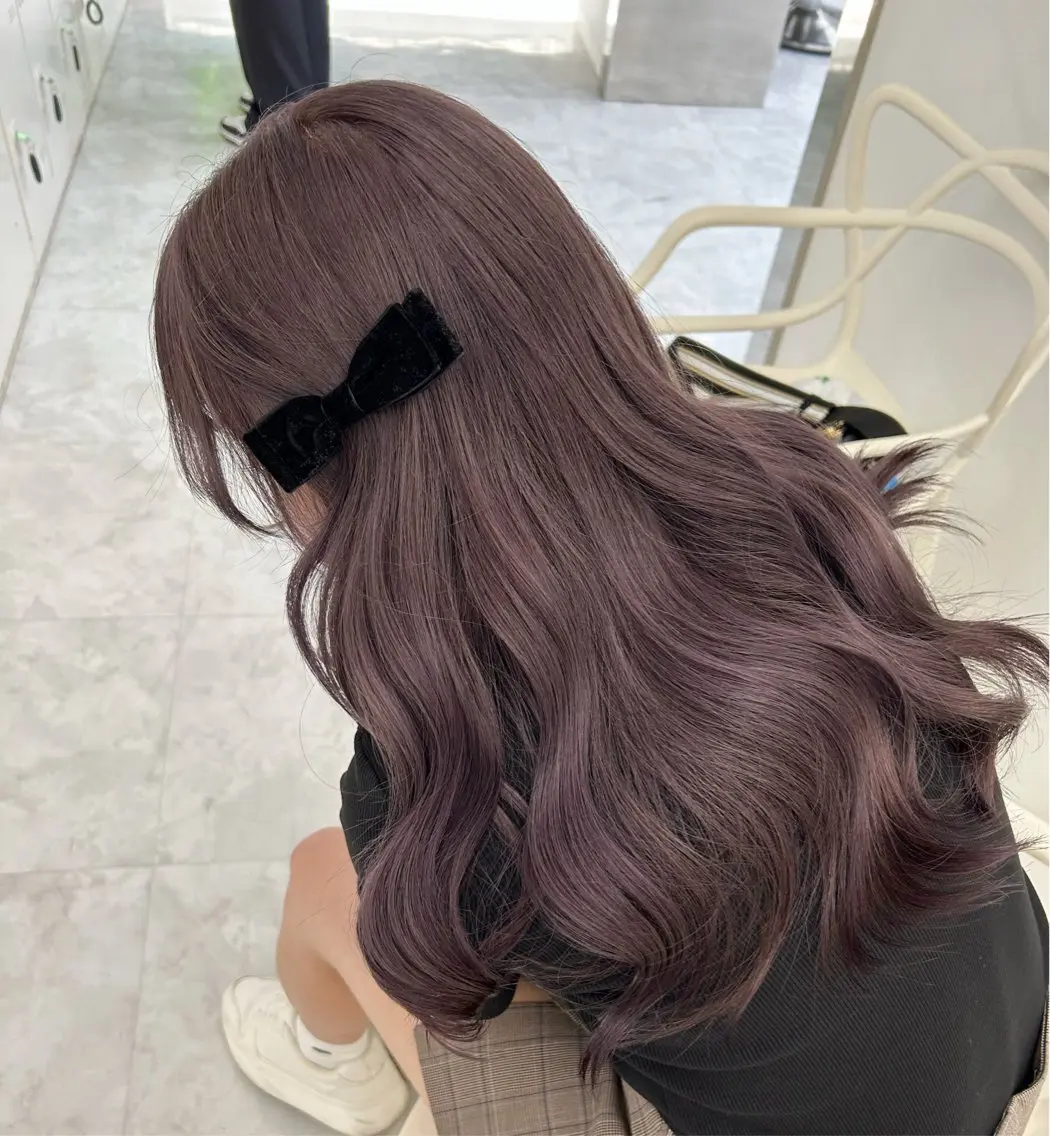 ロング ヘアカラー トリートメント 淡色ラベンダー♡ ニーナ🎀🦙のヘアスタイル