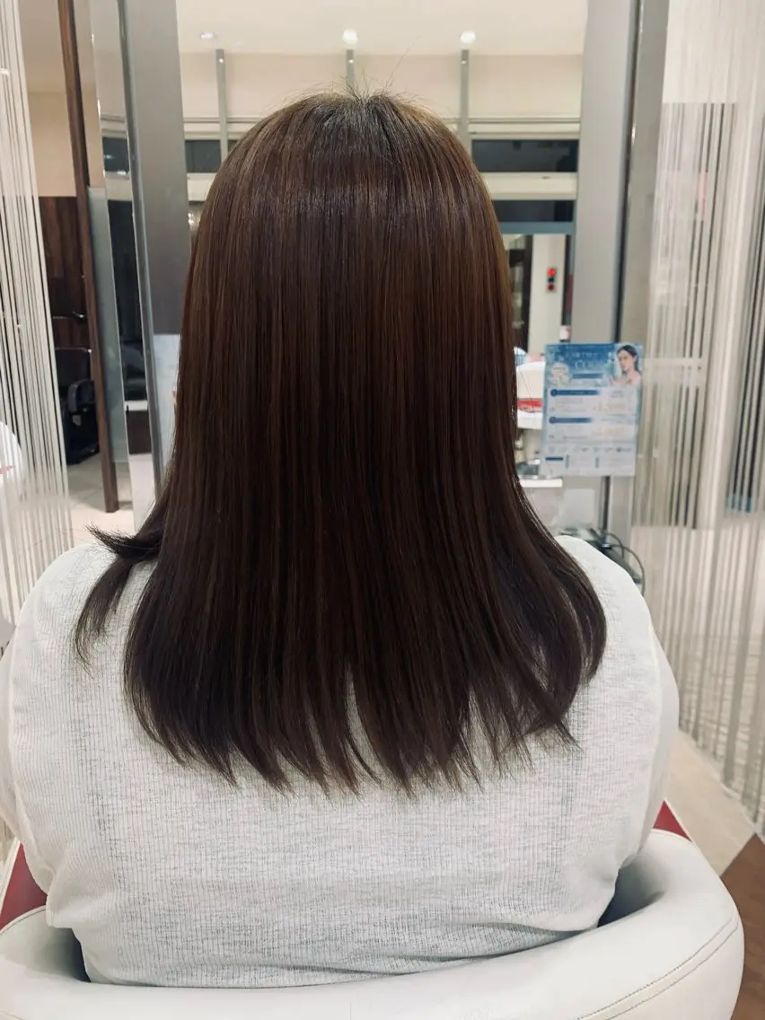 セミロング ヘアカラー Earth 水沢店 平栗 優佳のヘアスタイル