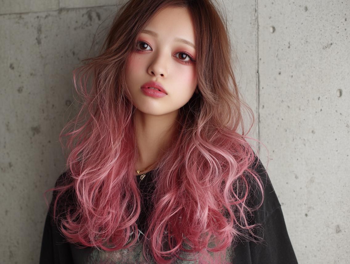 ロング ヘアカラー トリートメント 新宿駅近♡友達とOK 🦋W -ワット -のヘアスタイル