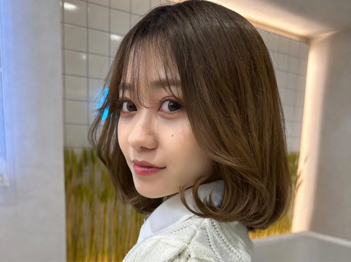 ショート かえ🩶韓国ボブ🎀 透明感カラー🥣のヘアスタイル