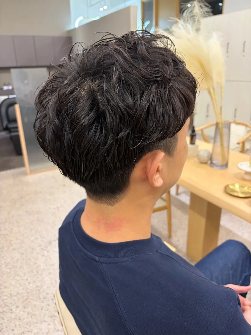 パーマ メンズ カット パーマ ユニカバイミリー MISAKI🫧のヘアスタイル