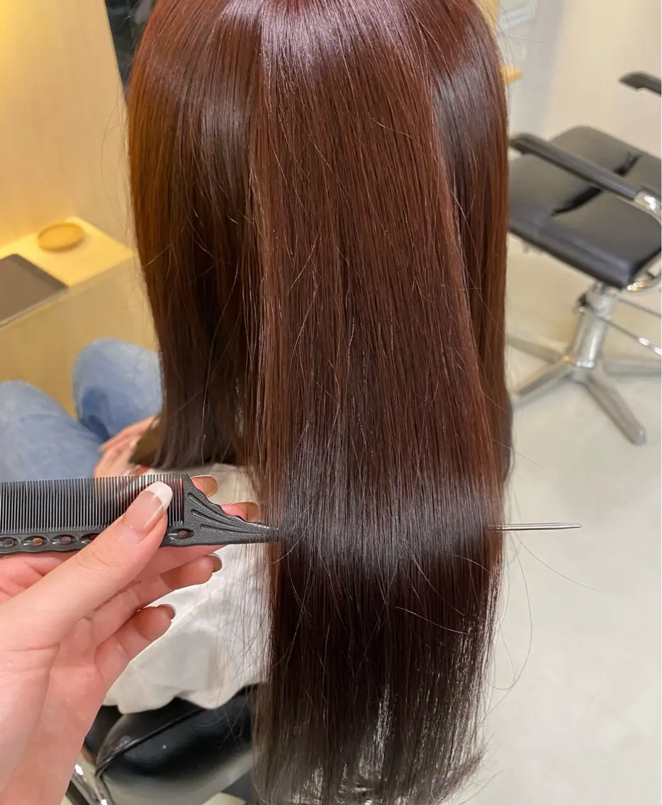 ロング カラー ブラウンカラー ピンクカラー ピンクブラウン elk ANZU🎀のヘアスタイル