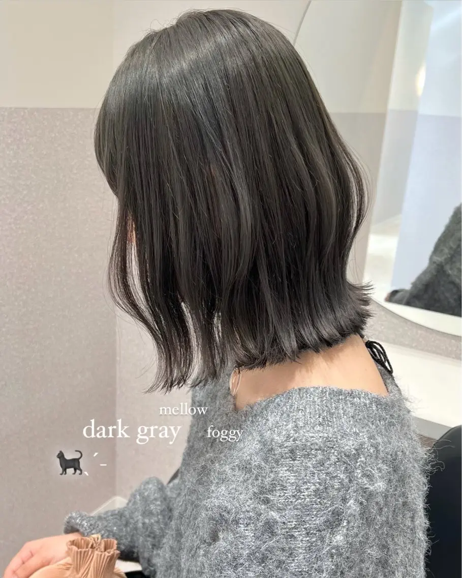 ミディアム カラー 透明感カラー 似合わせカット ヘアカラー トリートメント 赤み消し/透明感 🪽◝✩ 武者春花のヘアスタイル