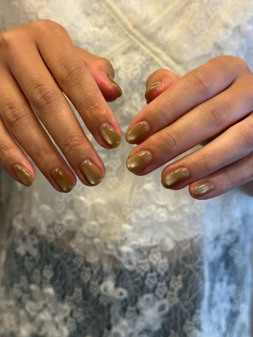 ネイル グリーン マグネットネイル filonnail asukaのネイルデザイン