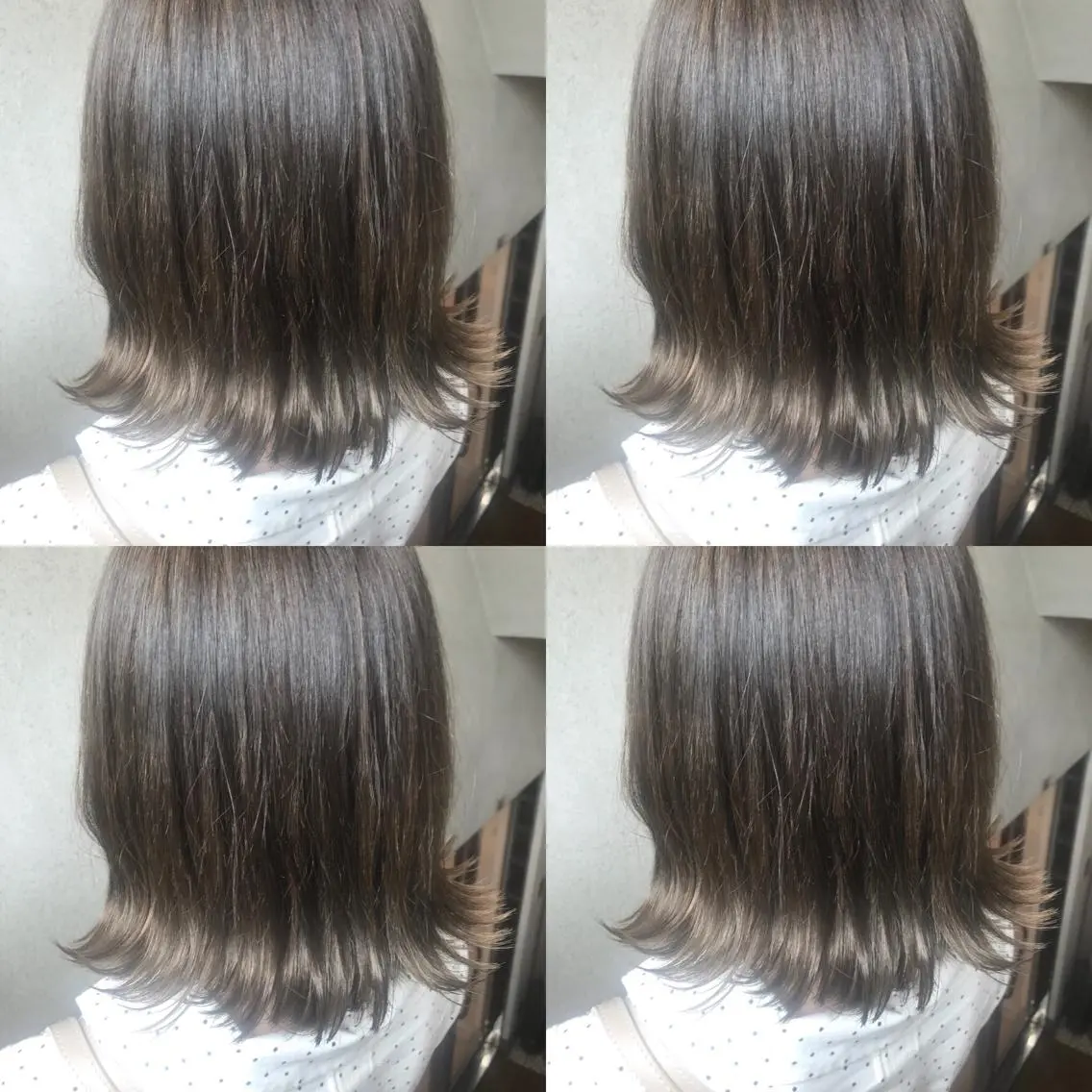 ミディアム カラー 小栗 麻衣のヘアスタイル
