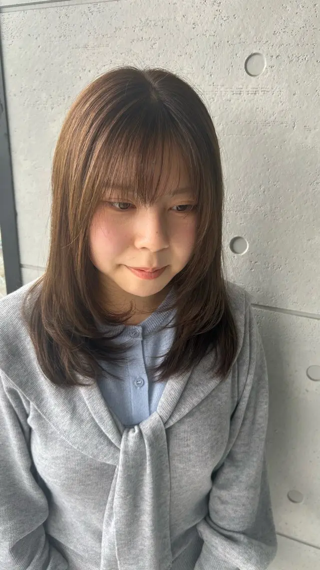 ロング レイヤーカット カット ヘアカラー トリートメント 盛本 彩乃のヘアスタイル