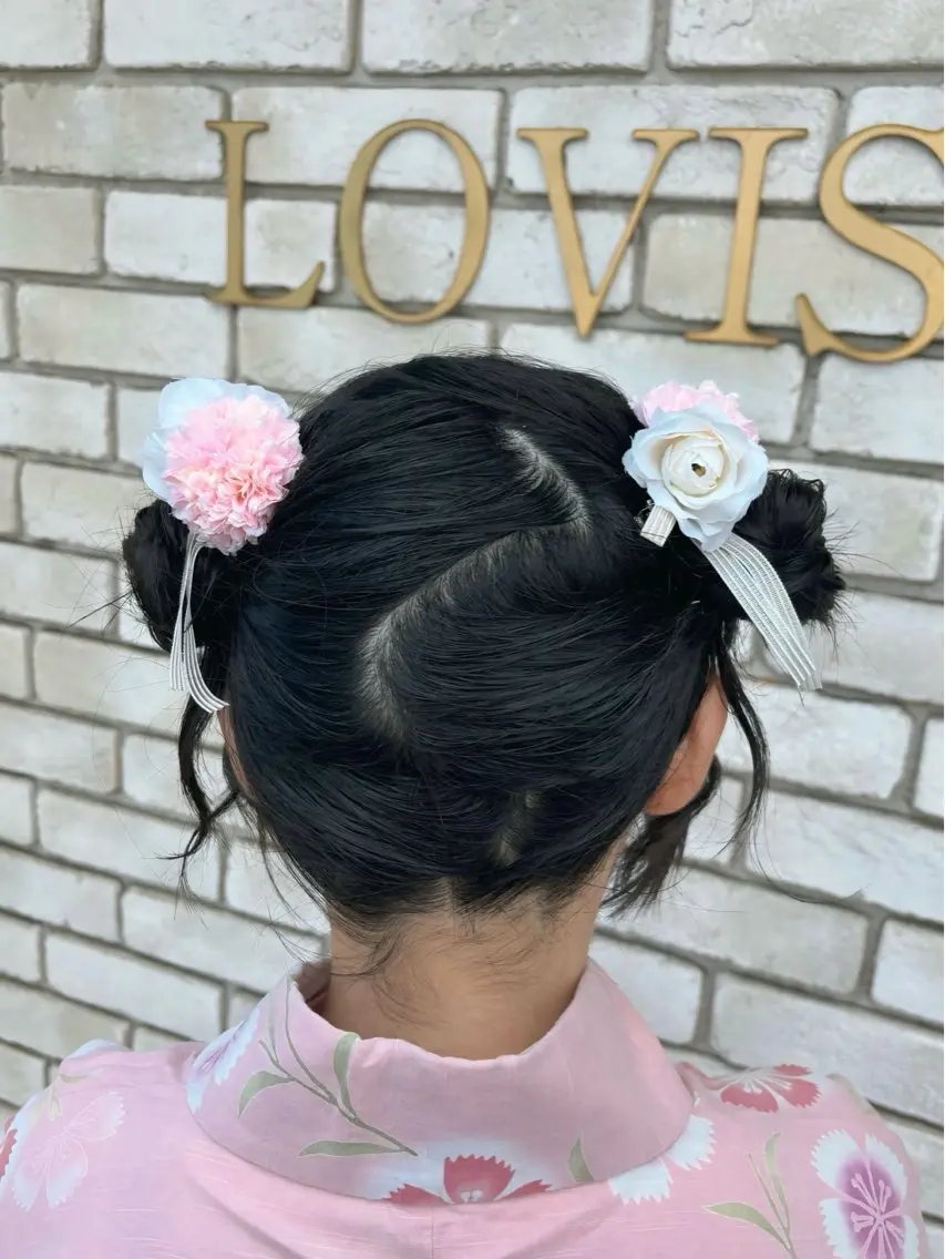 ヘアアレンジ ヘアセット 🖤みらい🖤 透明感カラー/カットのヘアスタイル