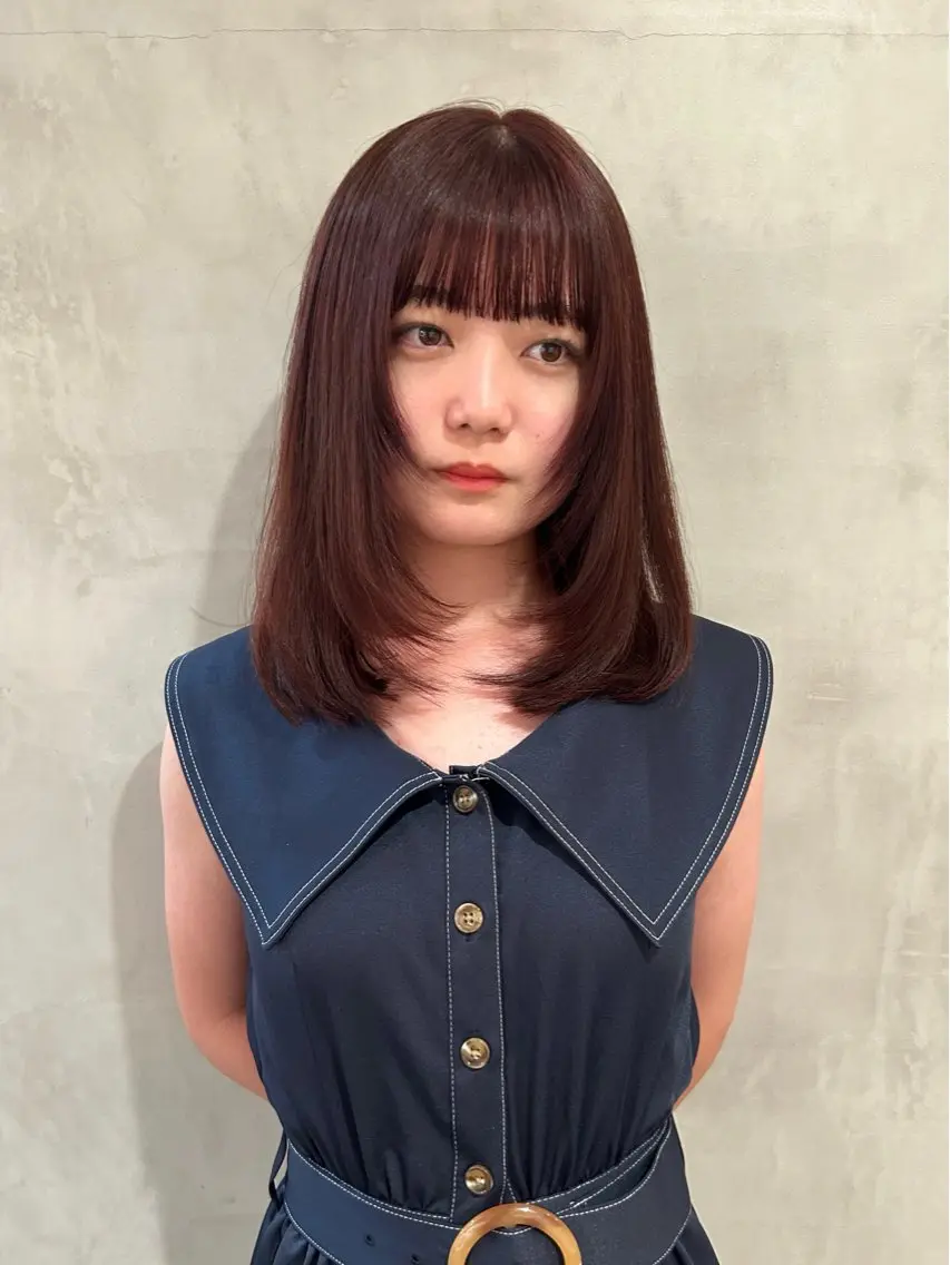 セミロング カラー 髪質改善 トリートメント カット ヘアカラー トリートメント デザイン/アレンジ ❤︎イシイレイのヘアスタイル