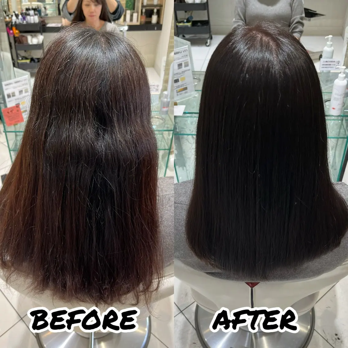 ロング 髪質改善 縮毛矯正 カット ヘアカラー 縮毛矯正 トリートメント 髪質改善美容師 鈴木のヘアスタイル
