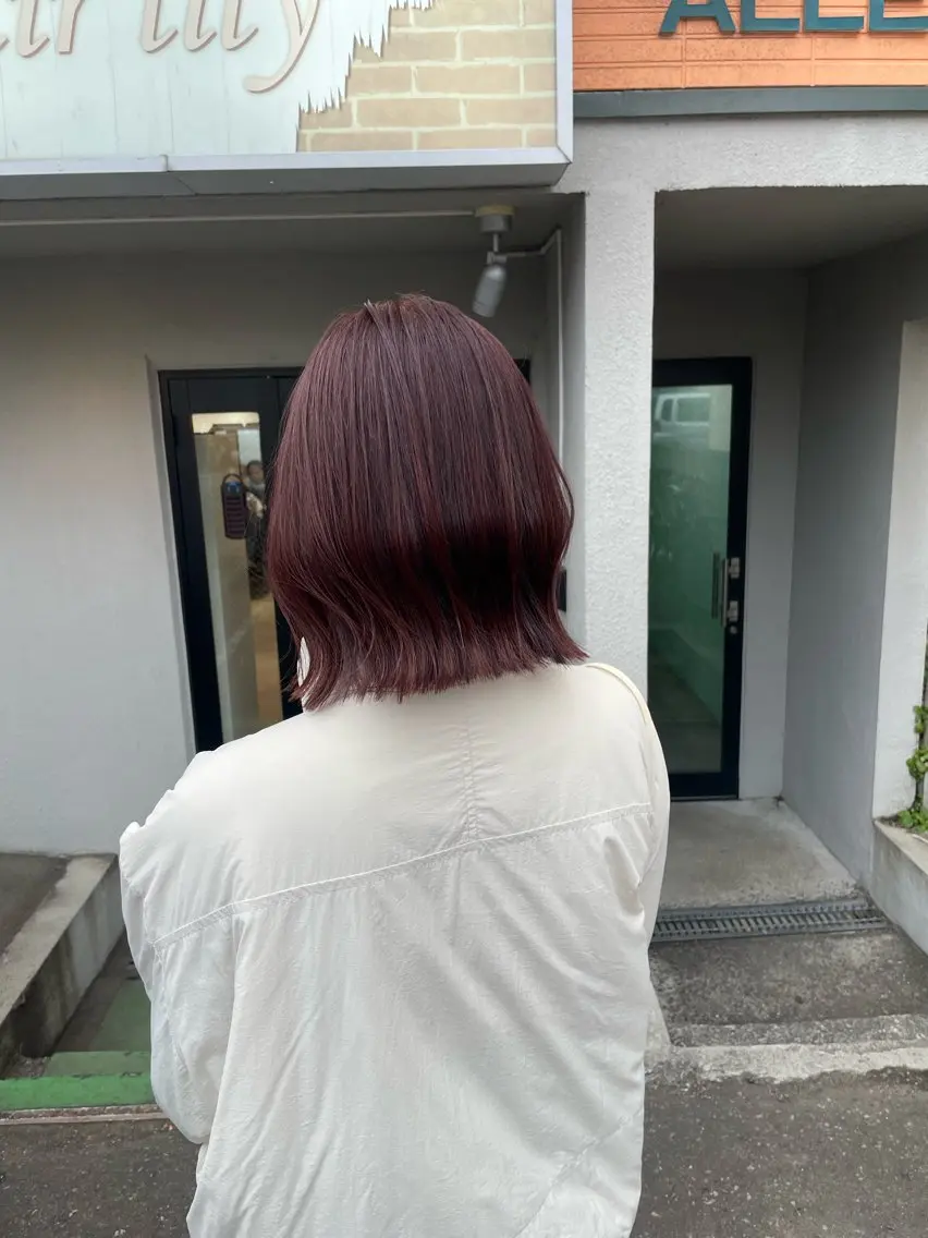 ミディアム カラー ブリーチ 透明感カラー ヘアカラー トリートメント 山田 康平のヘアスタイル