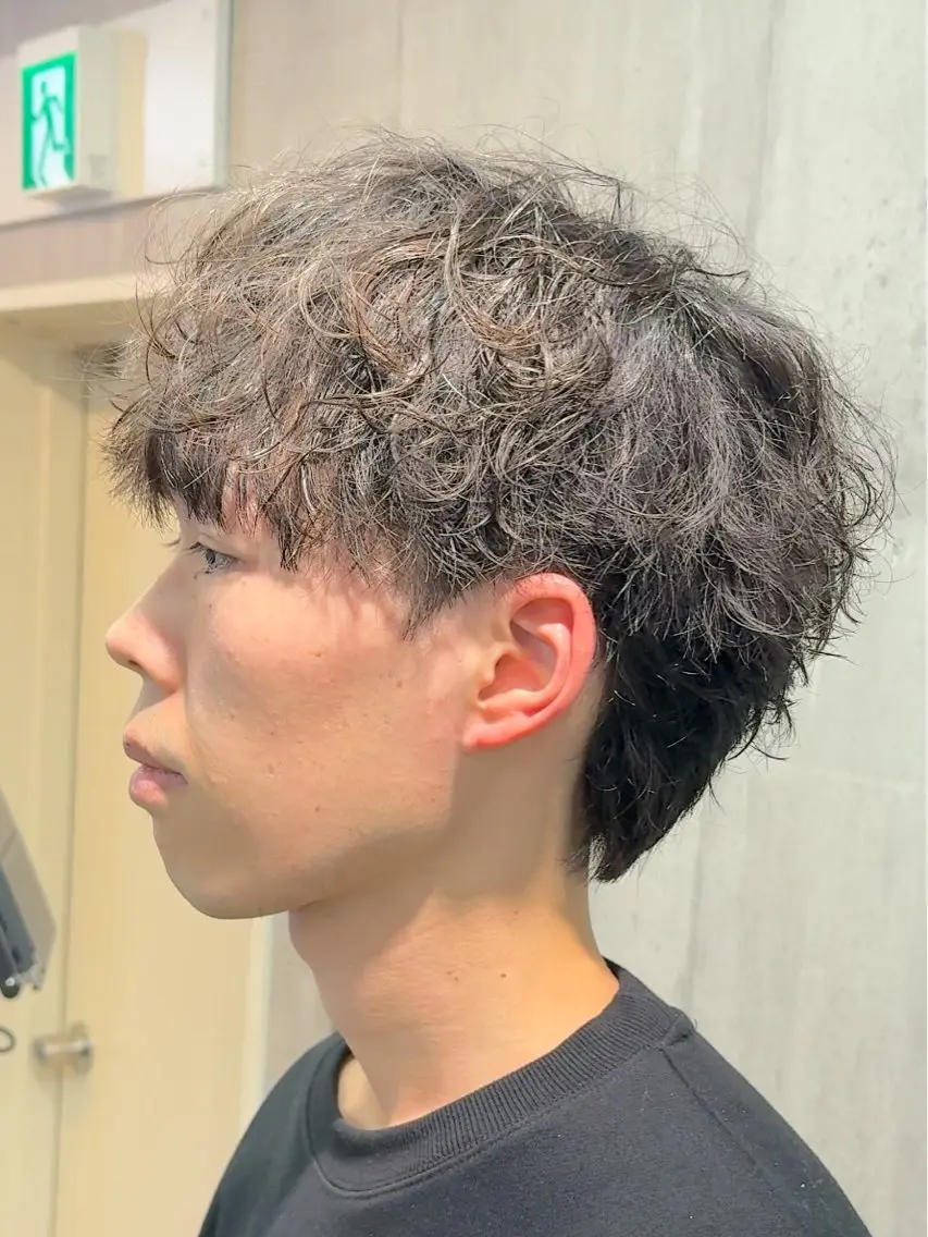 ミディアム パーマ ヘアアレンジ メンズ MENIN メンズ サロン 望月 涼太のヘアスタイル