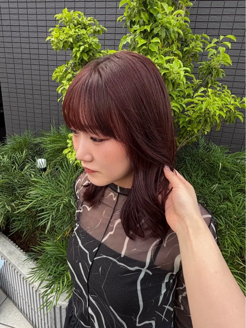 ミディアム カラー 璃音 カラーモデル募集中のヘアスタイル