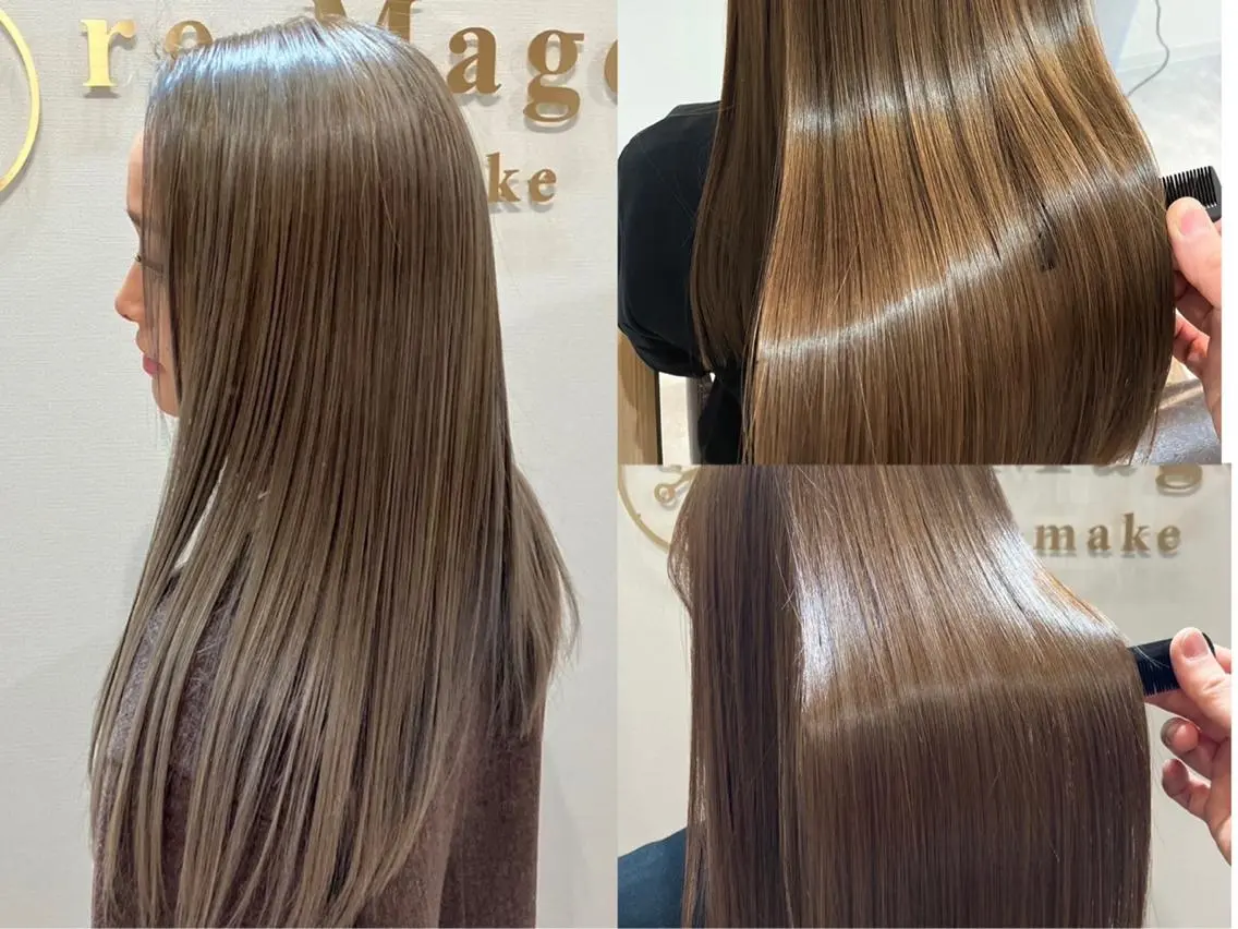 ロング カラー ヘアアレンジ キッズ カット ヘアカラー トリートメント 横浜関内髪質改善 re:Magoのヘアスタイル