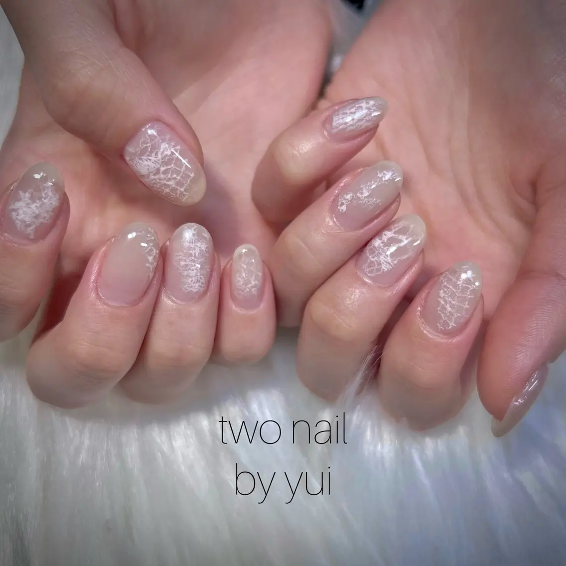 ネイル アートネイル ネイルチップ ホワイト ハンドネイル two nailのネイルデザイン