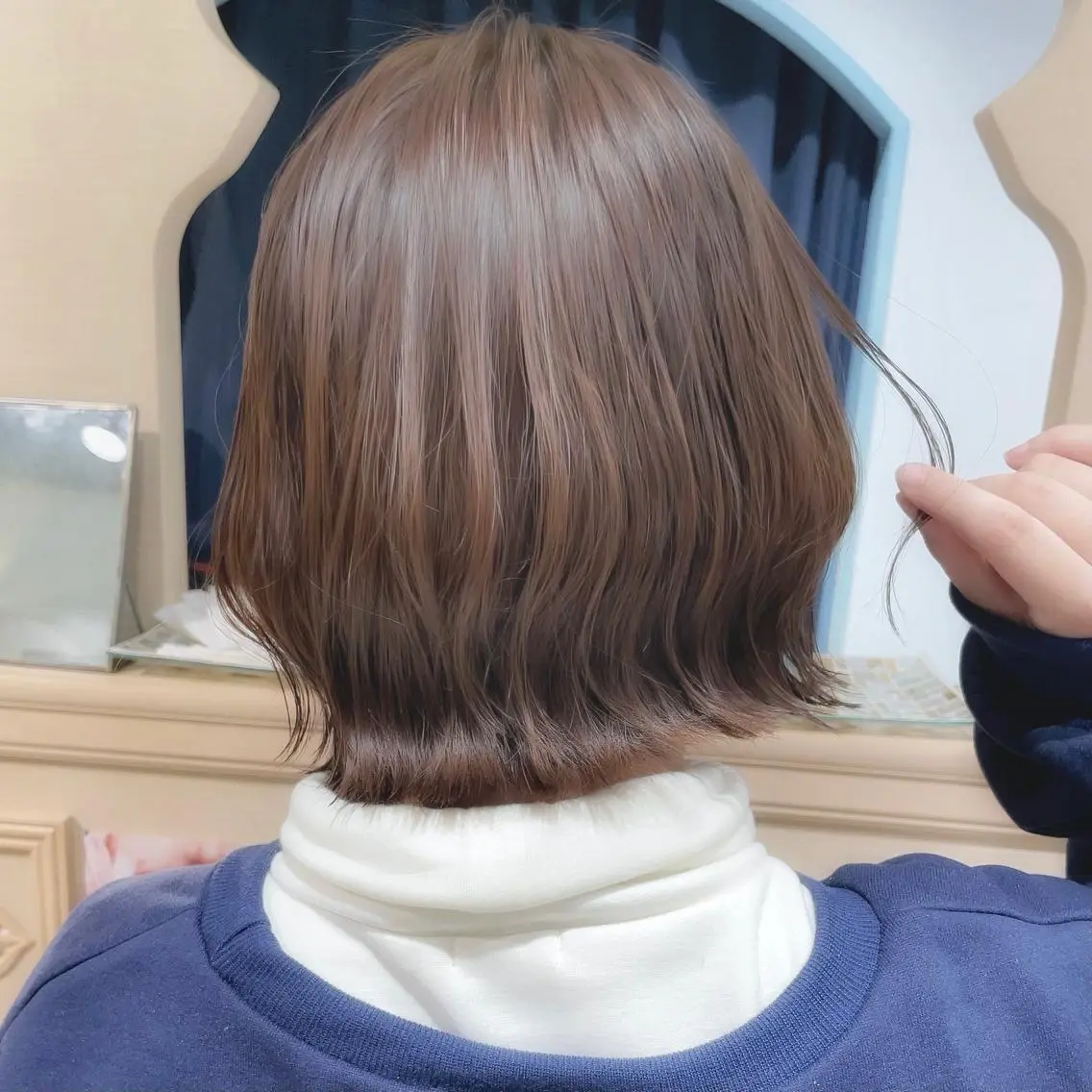 ミディアム カラー パーマ ヘアアレンジ キッズ ネイル マツエク・マツパ アイブロウ 髪質改善 の達人/杉原碧仁のヘアスタイル