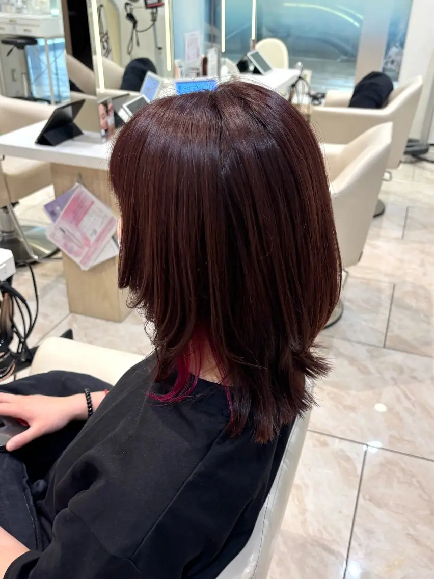 ミディアム カラー ブラウンカラー ラベンダーカラー ラベンダーピンク ピンクカラー ピンクブラウン カット ヘアカラー MIHO/透明感 カラー/似合わせ✂️のヘアスタイル