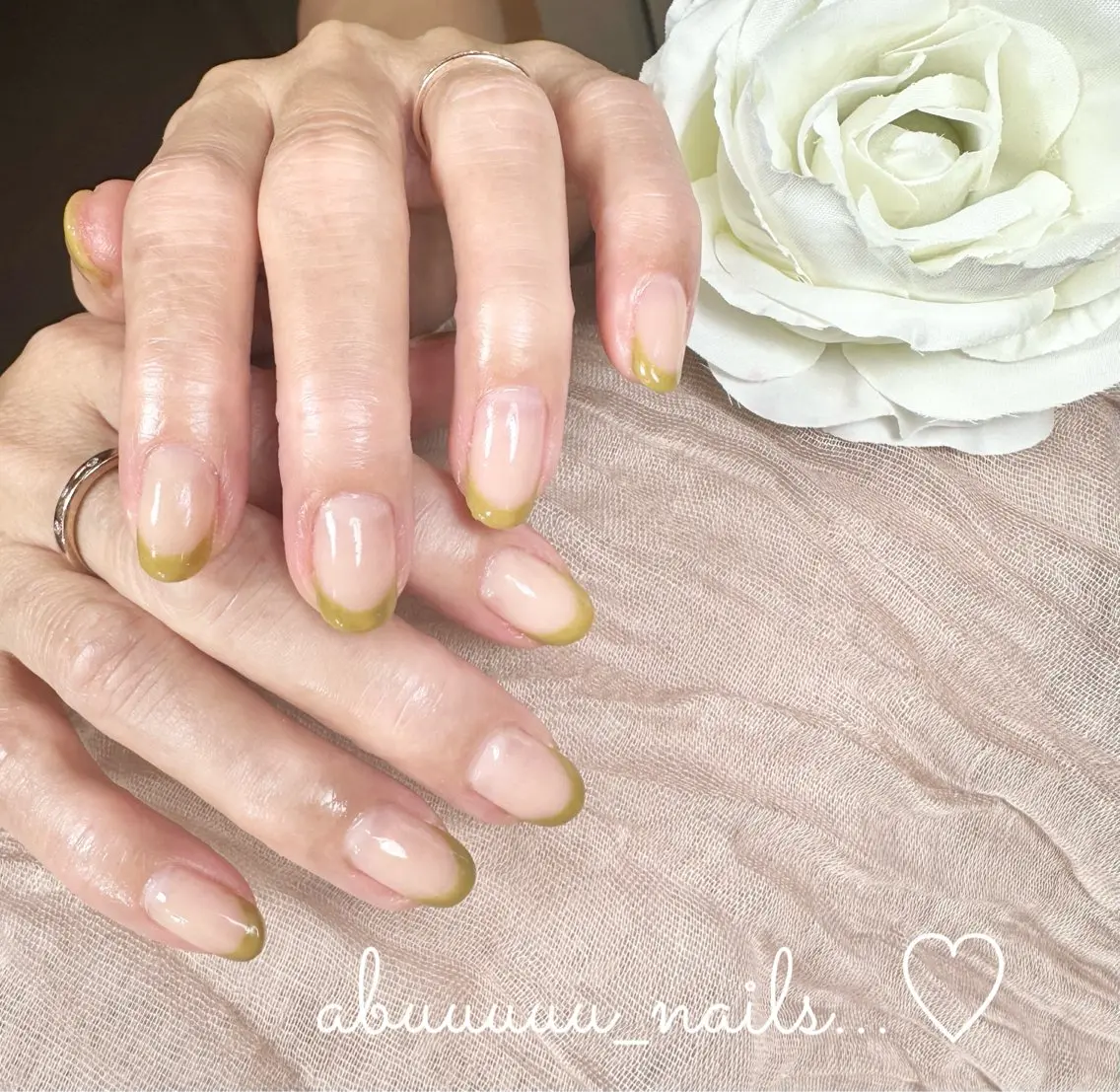 ネイル フレンチネイル シンプルネイル abuuuuu nailsのネイルデザイン