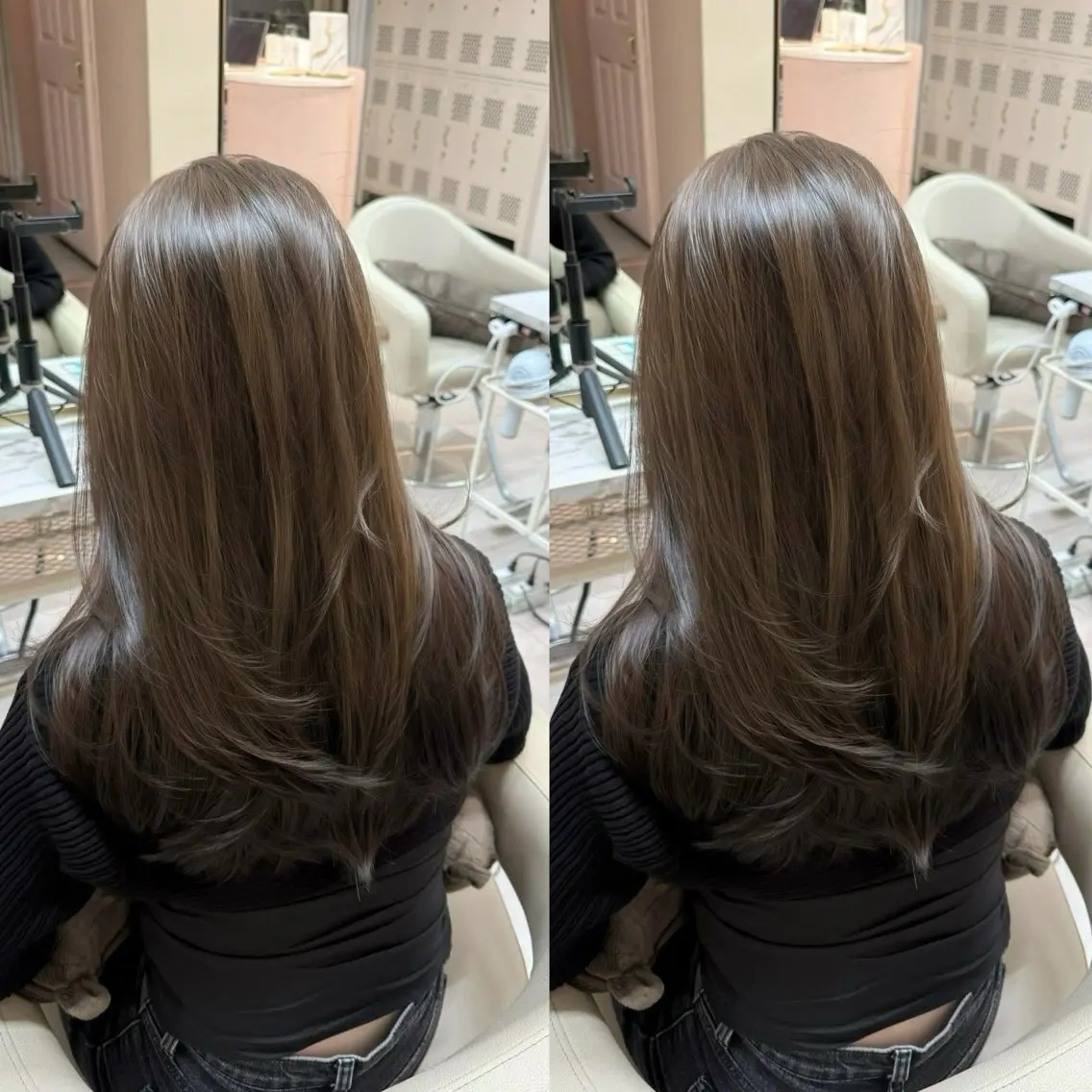 セミロング カラー カット ヘアカラー トリートメント 韓国ヘア 🇰🇷 natsukiのヘアスタイル