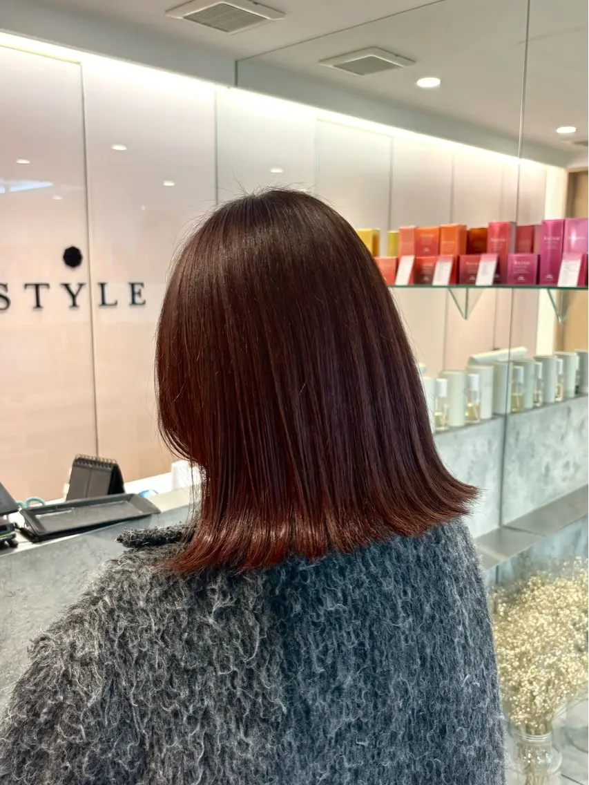 カラー ブラウンカラー ピンクカラー ヘアカラー 艶カラー/アレンジ 💟すなおのヘアスタイル