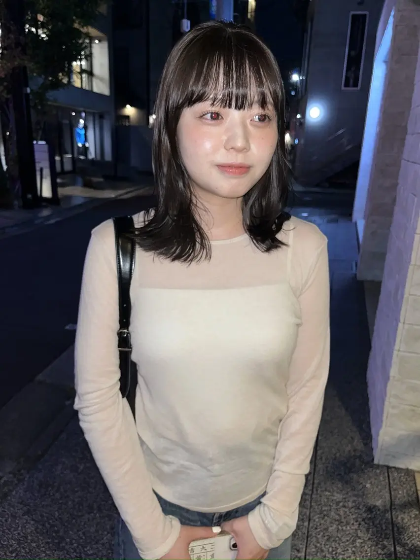 セミロング カラー カット ヘアカラー トリートメント 赤み消しカラー/ ナチュラル/トモキのヘアスタイル